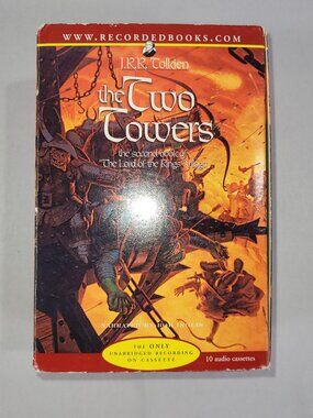 JRR Tolkien The Two Towers Cassette Unabridged Audio Book 10 Tapes